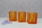Oranje glas waxinelichthouder, Overige materialen, ., Ophalen of Verzenden, .
