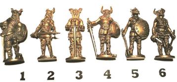 12ko- Ferrero Kinder Surprise metalfigures VIKINGS viking beschikbaar voor biedingen