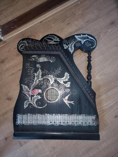 Prachtige Antieke Zither – Uniek Snaarinstrument harp, Muziek en Instrumenten, Snaarinstrumenten | Harpen, Gebruikt, Ophalen of Verzenden