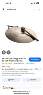 Stagg WDG-20 Windgong 20 inch incl Mallet, Muziek en Instrumenten, Ophalen of Verzenden, Zo goed als nieuw, Drums of Percussie
