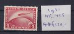 X175A) 1931 Reich LP Mi 455 €120 MNH geen garantie, Ophalen of Verzenden, Duitse Keizerrijk, Postfris