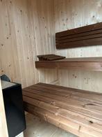 Geïsoleerde sauna binnen/buiten uit duurzaam thermohout, Sport en Fitness, Sauna, Ophalen, Nieuw, Fins of Traditioneel, Complete sauna