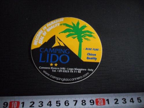 sticker camping lido cannero riviera lago maggiore italië, Verzamelen, Stickers, Zo goed als nieuw, Bedrijf of Vereniging, Ophalen