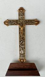 Prachtige erhard & sòhne (verzilverd en vergulde?) crucifix., Ophalen of Verzenden