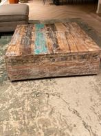 No waste salontafel indisch 100 x 100 cm, Ophalen, Vierkant, 50 tot 100 cm, Zo goed als nieuw