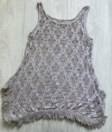 Beige Top met Franjes - Maat XL beschikbaar voor biedingen