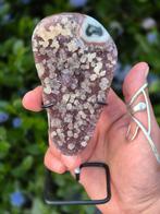 Rainbow amethist met calciet uit Uruguay, Ophalen of Verzenden, Mineraal