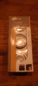 Sencys 3x20W Inbouwspot Halogeen, Metaal of Aluminium, Nieuw, Ophalen of Verzenden, Inbouw