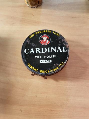 Vintage Cardinal Tegelpoets Zwart beschikbaar voor biedingen