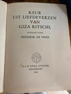 Giza Ritschl - Keur uit liefdeverzen (1939), Boeken, Ophalen of Verzenden, Gelezen, Eén auteur