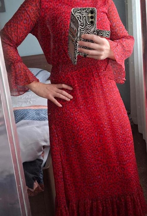 Desires ️prachtige rode jurk met franjes, maat S, Kleding | Dames, Jurken, Zo goed als nieuw, Maat 36 (S), Rood, Onder de knie