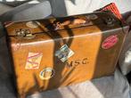 Vintage Koffer met Stickers, Overige materialen, Gebruikt, 50 tot 60 cm, Slot