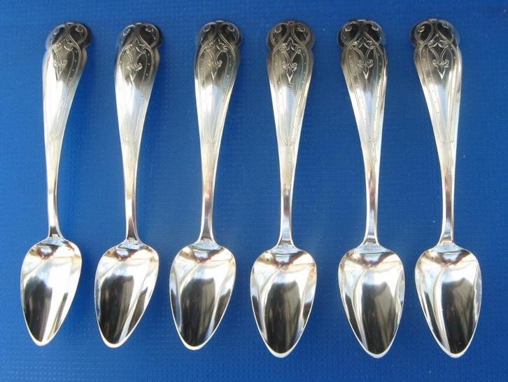 Zilveren en groot formaat theelepels, Antiek en Kunst, Antiek | Goud en Zilver, Zilver, Verzenden