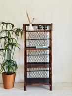 Vintage rotan rekje / boekenkastje jaren 70, Ophalen, Vintage boho, 50 tot 100 cm, Zo goed als nieuw