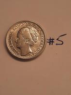 Zilveren 25 cent 1943 ep Nederland #5, Postzegels en Munten, Munten | Nederland, Zilver, Koningin Wilhelmina, Ophalen of Verzenden