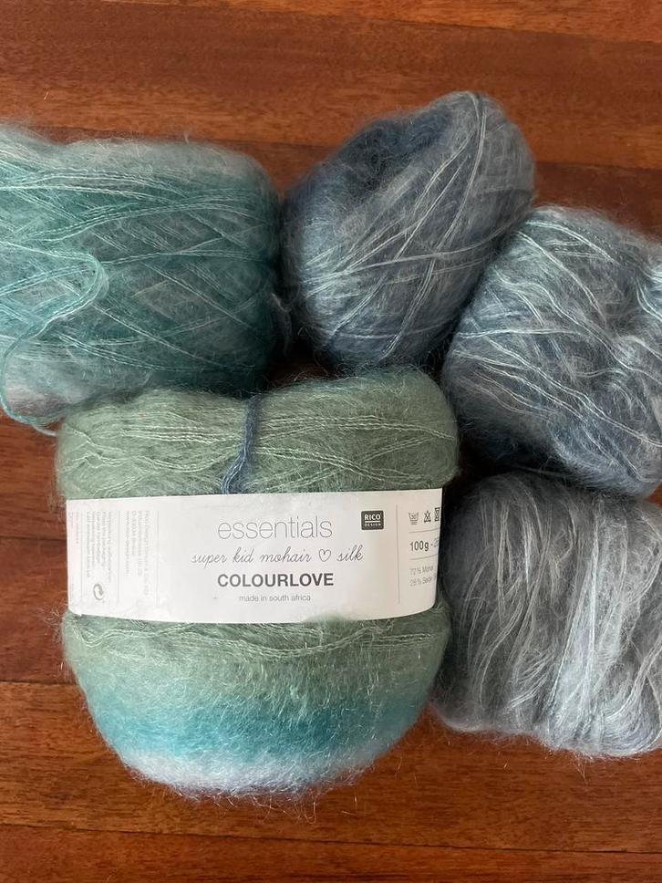 Rico Essentials Mohair Silk Colourlove - mohair en zijde, Hobby en Vrije tijd, Breien en Haken, Zo goed als nieuw, Breien of Haken