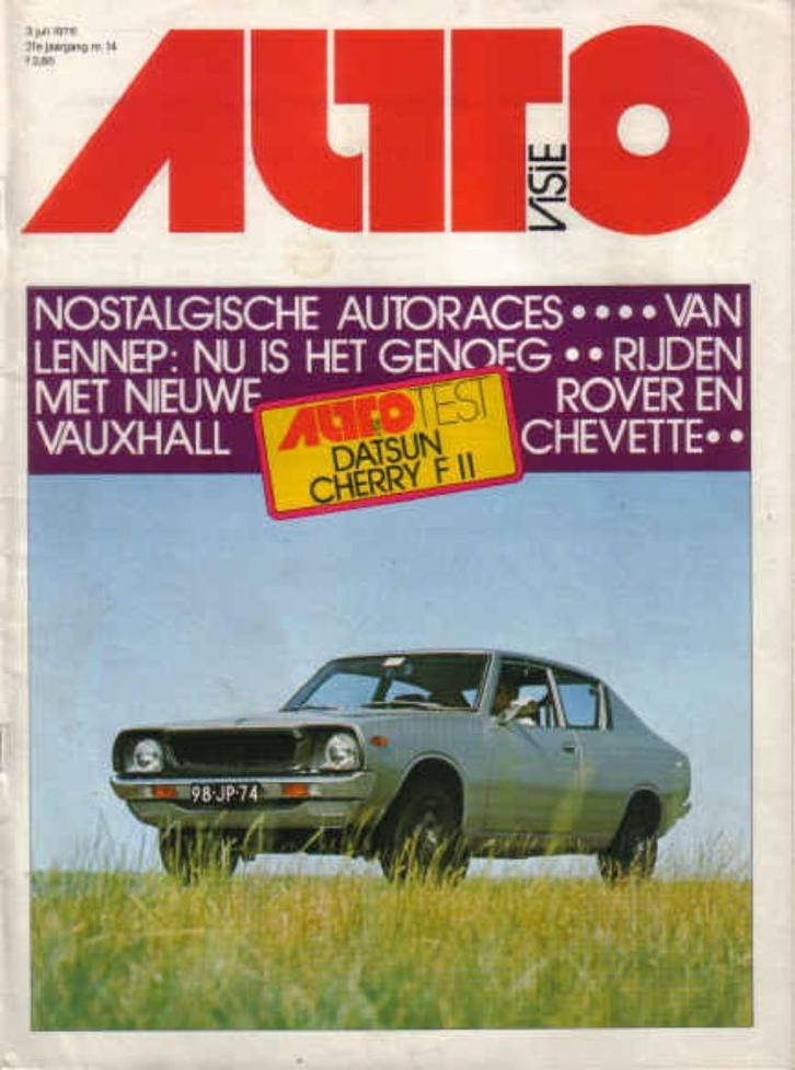 Autovisie 14 1976 : Datsun Cherry 100A F II - Rover 3500 SD1, Boeken, Auto's | Folders en Tijdschriften, Gelezen, Algemeen, Ophalen of Verzenden