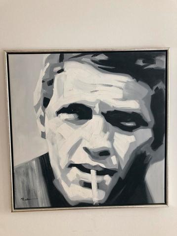 Groot schilderij Steve mcqueen beschikbaar voor biedingen