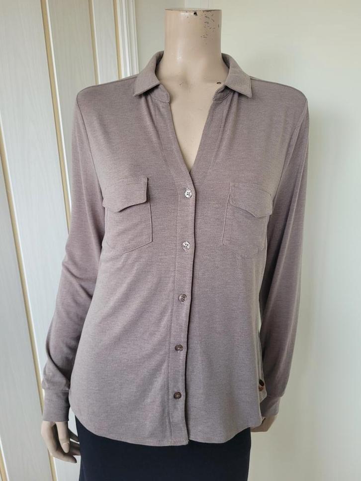 Moscow blouse stretch maat L/XL, Kleding | Dames, Blouses en Tunieken, Zo goed als nieuw, Maat 42/44 (L), Beige, Ophalen of Verzenden