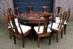 Antieke chinese tafel en  stoelen parelmoer ingelegd, Ophalen