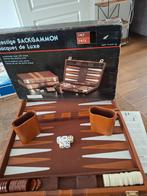 Backgammon in bruine koffer, Ophalen of Verzenden