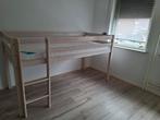 Houten Hoogslaper 90x200 met Matras, Huis en Inrichting, Slaapkamer | Stapelbedden en Hoogslapers, Ophalen, Gebruikt, Eenpersoons