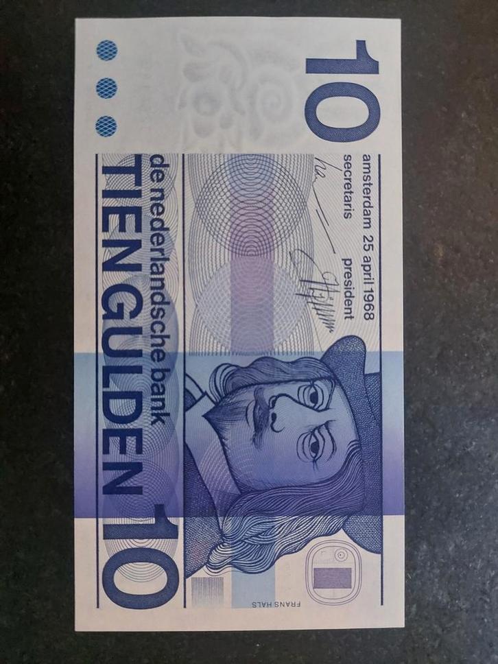 10 Gulden biljet - Frans Hals (6) en IJsvogel (4), Postzegels en Munten, Bankbiljetten | Nederland, Los biljet, 10 gulden, Ophalen of Verzenden