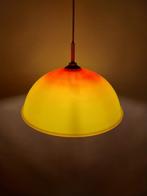 sunburst glazen hanglamp design 70’s, Ophalen, Zo goed als nieuw