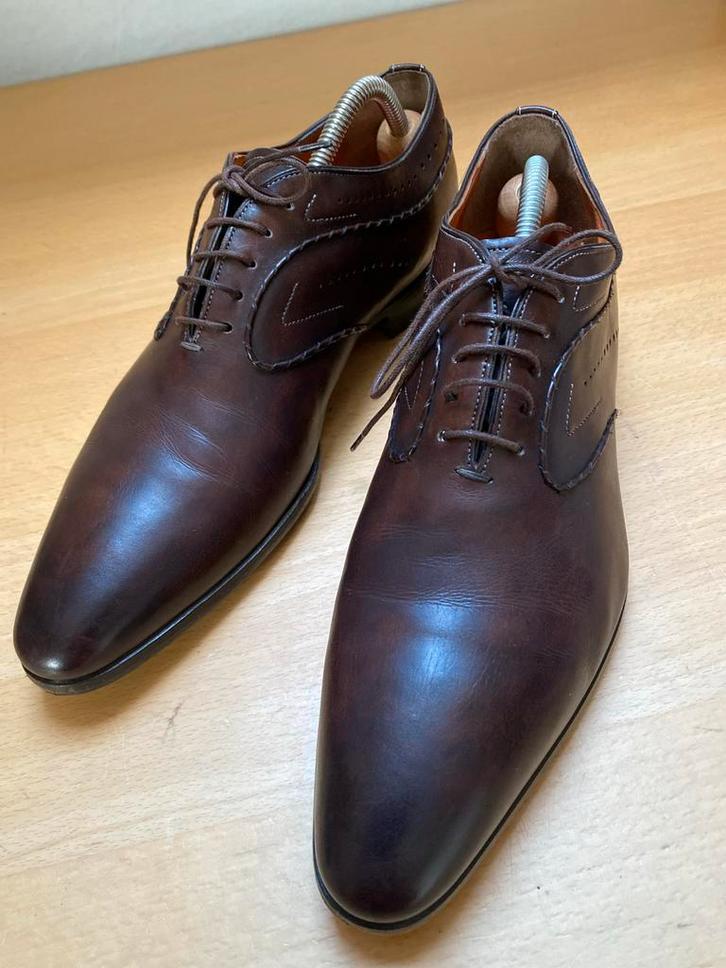 Santoni Oxford Schoenen Bruin Maat 42/42.5, Kleding | Heren, Schoenen, Zo goed als nieuw, Veterschoenen, Bruin, Verzenden