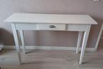 Witte sidetable met lade., Huis en Inrichting, Ophalen, Gebruikt, 100 tot 150 cm, 25 tot 50 cm