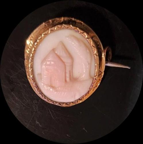 Cameo broche angelskin 21kr goud, Antiek en Kunst, Antiek | Goud en Zilver, Goud, Ophalen