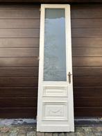 Hoge antieke paneeldeur met melkglas, Doe-het-zelf en Verbouw, Deuren en Horren, Ophalen, Gebruikt, Minder dan 80 cm, 215 cm of meer