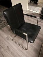 Leren Eetkamerstoelen, Huis en Inrichting, Fauteuils, Ophalen, Gebruikt, Minder dan 75 cm, Leer