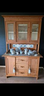 Landelijke Buffetkast, massief hout, twee delen, Huis en Inrichting, Kasten | Buffetkasten, Ophalen, Gebruikt, 200 cm of meer