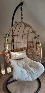 Hele mooie hangstoel!, Huis en Inrichting, Stoelen, Ophalen, Wit, Zo goed als nieuw, Metaal