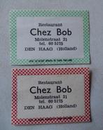 Restaurant   CHEZ BOB   Molenstraat   21   DEN HAAG, Verzamelen, Verzenden, Zo goed als nieuw, Luciferdoosjes of -merken