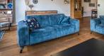2 zits bank Petrol velvet, Huis en Inrichting, Banken | Bankstellen, Ophalen, Tweepersoons, 75 tot 100 cm, Zo goed als nieuw
