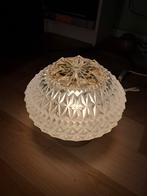Vintage Glazen Plafondlamp jaren 60/ 70, Huis en Inrichting, Lampen | Hanglampen, Gebruikt, Ophalen of Verzenden, Glas, Minder dan 50 cm