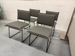 4 Nieuw Jess Design Norman eetkamerstoel Grijs leer Stoel
