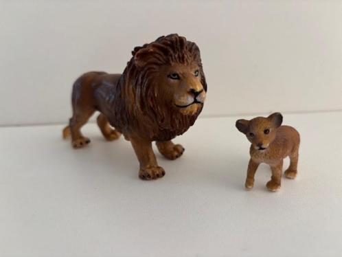 Schleich leeuw en welp, Verzamelen, Dierenverzamelingen, Ophalen of Verzenden