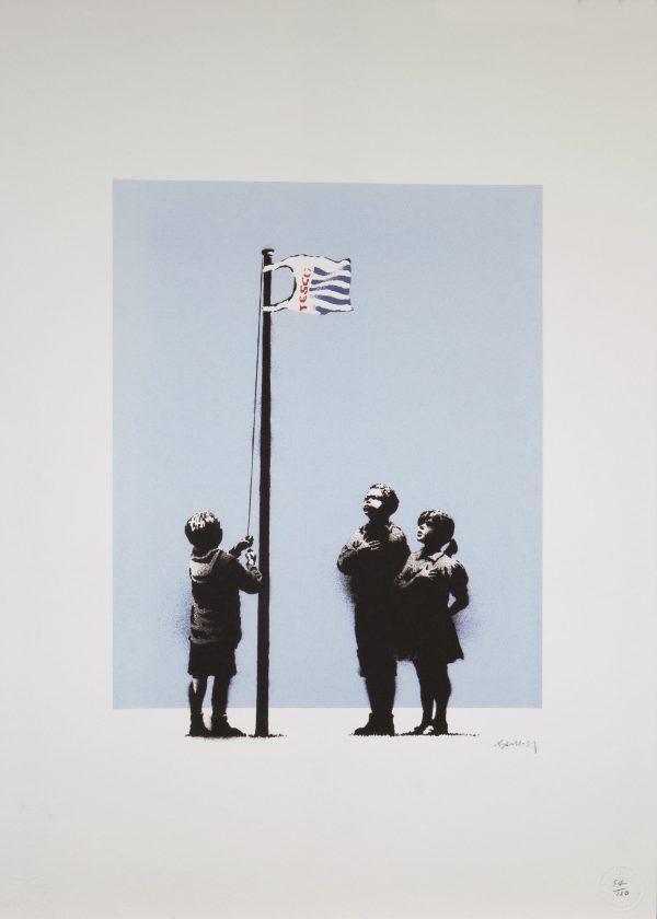 Banksy - Very Little Helps TESCO (lithografie), Antiek en Kunst, Kunst | Schilderijen | Modern, Ophalen of Verzenden