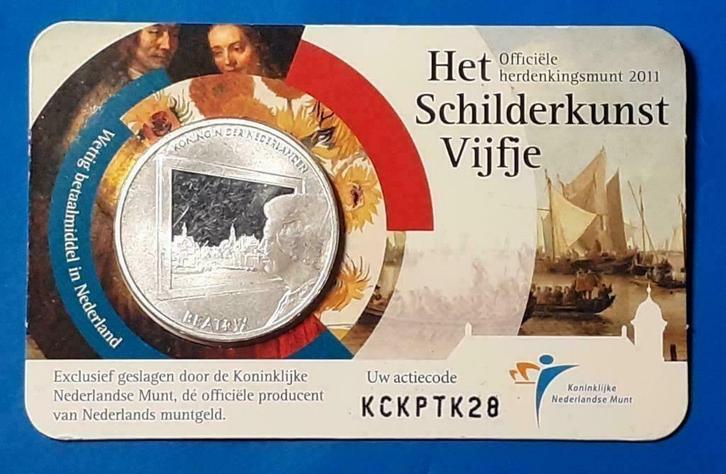 Het Schilderkunst Vijfje 2011, Postzegels en Munten, Munten | Nederland, Setje, Euro's, Koningin Beatrix, Verzenden