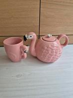 Flamingo Theepot met Kop, Ophalen, Gebruikt, Keramiek, Overige stijlen