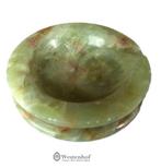 Vintage asbak onyx steen groen - verzameling, Verzamelen, Verzenden, Asbak