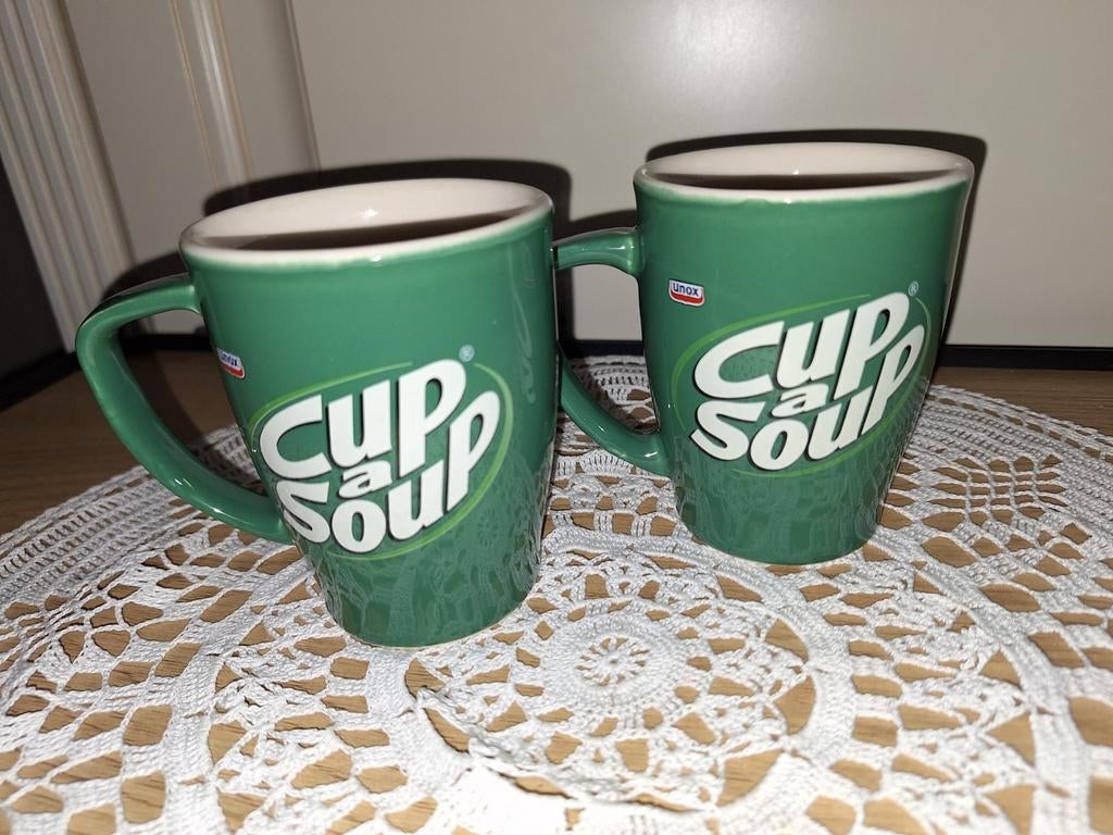 2 Cup a Soup koppen, Ophalen of Verzenden, Gebruikt, Gebruiksvoorwerp
