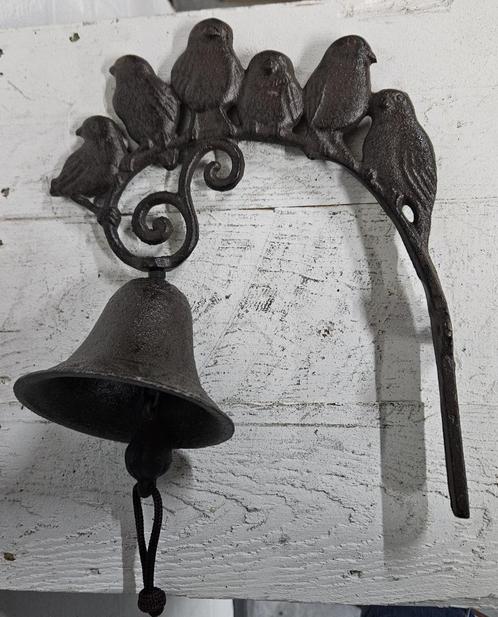 6 VOGELS / DEURBEL / GIETIJZER, Tuin en Terras, Tuinwanddecoratie, Nieuw, Ophalen of Verzenden