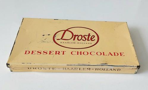 Oud Reclame Blik Droste Dessert Chocolade Reepen Haarlem, Verzamelen, Blikken, Gebruikt, Droste, Verzenden