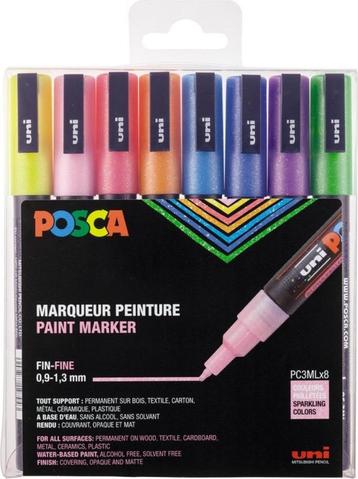Posca - paintmarker PC-3M | set van 8 markers beschikbaar voor biedingen
