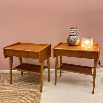 Vintage set nachtkastjes door Venesta Finland, jaren 60 beschikbaar voor biedingen