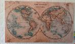 Canvas wereldkaart Gratis, Ophalen, 125 cm of meer, Zo goed als nieuw, Schilderij